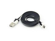 Baaqii CB064 New Black 1m Flat Type Micro 5 Pin USB Data Sync Charging Cable For Samsung HTC