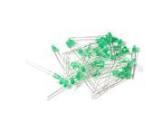 Baaqii 100 Light Emitting Diode LED 3mm Green Color Round Bulb for PCB DIY