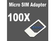 Baaqii 100 Micro Sim to Full Size Standard SIM Card Recover Recovery Converter Adapter