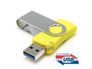 New 16GB Yellow High Speed Swivel USB 3.0 Flash Drive Memory Thumb Stick Pen Drives 16G Storage U Disk Gift