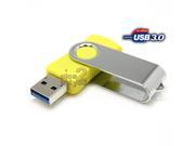 NEW 32GB Yellow High Speed Swivel USB 3.0 Flash Drive Memory Thumb Stick Pen Drives 32G Storage U Disk Gift