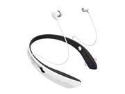 White color Cannice Muses2 Y2 Bluetooth Headphone Neckband Headset with NFC Apt X Sweat Proof Noise Cancelling Binaural Stereo
