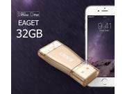 EAGET i50 32GB Apple MFI Genuine OTG USB 3.0 Flash Drive for iPhone Mac iPad Air Mobile Pen Memory Stick Expand Disk PC 32G