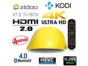 ZIDOO X1 II 4K UHD Quad Core Android TV Box Rockchip 3229 1G 8G HDMI 4K*2K H.265 KODI TV Receiver Media Player Streamer WiFi Bluetooth