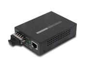 Planet GT 802 1000BASE X to 10 100 1000BASE T 802.3at PoE Media Converter SC MM 550m