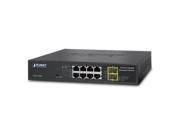 Planet GSD 1020S 8 Port 10 100 1000 Mbps 2 Port 100 1000X SFP Managed Ethernet Switch