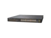 Planet GS 4210 24P2S 24 Port 10 100 1000T 802.3at PoE 2 Port 100 1000X SFP Managed Switch