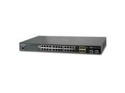 Planet SGS 5220 24T2X L2 24 Port 10 100 1000T 4 Port Shared SFP 2 Port 10G SFP Managed Stackable Switch