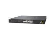 Planet GS 4210 16T2S 16 Port Layer 2 Managed Gigabit Ethernet Switch W 2 SFP Interfaces