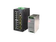 Planet IGS 20040MT L2 Industrial 16 Port 10 100 1000T 4 100 1000X SFP Managed Switch 40 ~ 75 degrees C