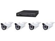 Planet HDVR 430 4 Channel Hybrid Digital Video Recorder Bundle with 4 CAM AHD325 Analog HD IR Bullet Cameras 5 items