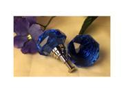 LARGE Light Cobalt Blue Solid Crystal Glass Drawer Pull 0170S HO14B