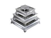 Wedding And Party Aluminum Cake Stand Set 4 22 18 14 6 W by Benzara