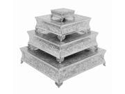 Aluminum Cake Stand Set Of 4 A Dining Area Specific Decor by Benzara