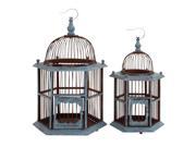 The Rustic Set of 2 Wood Birdcage