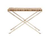 The Stunning Wood Teak Stainless Steel Console
