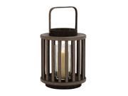 Unique and Attractive Round Shaped Wood Glass Lantern