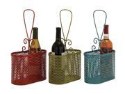 The Lovely Metal Wine Basket 3 Assorted