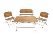 Classy Metal Wood Patio Set Of 4