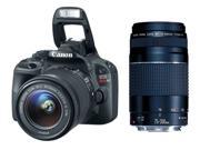 Canon EOS Rebel SL1 18.0 MP CMOS Digital SLR with 18 55mm EF S IS STM Lens Canon EF 75 300mm f 4 5.6 III Telephoto Zoom Lens