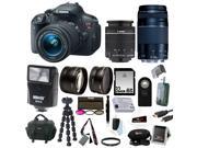 Canon T5i EOS Rebel T5i w EF S 18 55mm f 3.5 5.6 IS STM and 75 300mm f 4.0 5.6 EF III Zoom Lens with 32GB Deluxe Accessory Bundle