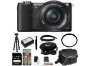 Sony a5000 ILCE5000LB ILCE 5000B ILCE 500B Alpha A5000 Mirrorless Digital Camera with 16 50mm Lens with 32GB Deluxe Accessory Kit