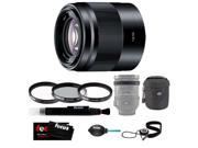 Sony SEL50F18 SEL50F18 B 50mm f 1.8 Lens with Tiffen 49mm Photo Essentials Filter Kit and Accessories