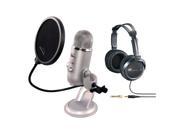 Blue YETI USB Microphone by Blue Microphones Condenser Plug Play Accessory Kit by Blue Microphones