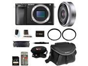 Sony a6000 Alpha A6000 Mirrorless Digital Camera Body with 16mm Lens and 32GB Deluxe Accessory Kit