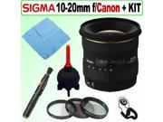 Sigma 10 20MM F 4 5.6 EX DC HSM Lens for Canon Digital SLR Cameras Accessory Kit