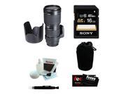 Tamron AF 70 200mm f 2.8 Di LD IF Macro Lens with Built in Motor for Nikon Digital SLR Cameras Model A001NII with Sony 16GB Deluxe Accessory Kit