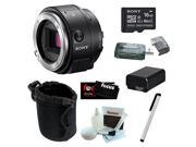 Sony Alpha ILCE QX1 B Smartphone Attachable Interchangeable Lens Style Camera 16GB Bundle