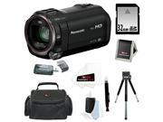 Panasonic HC V770 HD Camcorder with Wireless Smartphone Twin Video Capture with 32GB SD Card Deluxe SLR Case and Accessory Bundle