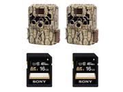Browning DARK OPS HD Sub Micro Trail Camera Two Count with Two Sony 16GB SDHC Class 10 UHS 1 R40 Memory Cards