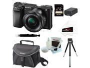 Sony a6000 Sony Alpha a6000 24.3 Interchangeable Lens Camera with 16 50mm Lens 16GB SDHC Accessory Bundle