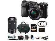Sony a6000 Sony Alpha a6000 Black with 16 50mm and 55 210mm Lenses plus 32GB Kit