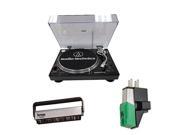Audio Technica AT LP120 USB Professional Turntable Black w Mount Phono Cartridge Brush Cleaner
