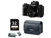 Canon PowerShot G5 X 20.2MP Digital Camera Black with Canon Deluxe Leather Case PSC 5400 32GB Accessory Bundle