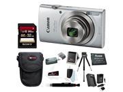 Canon PowerShot ELPH 180 20 MP Digital Camera Silver w 32GB Accessory Bundle