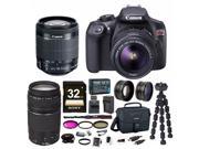 Canon EOS Rebel T6 18.0 MP DSLR Camera w 18 55mm 75 300mm Lenses Gadget Bag with 32GB SD Card Bundle