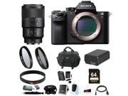 Sony Alpha a7SII Mirrorless Digital Camera with 90mm Lens and 64GB SDXC Accessory Bundle