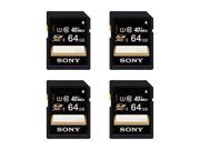 Sony 64GB Class 10 UHS 1 SDXC Memory Card Pack of 4