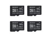 Sony SR32UY2A TQ 32GB Class 10 UHS 1 Micro SDHC Memory Card 4 Pack