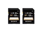 Sony 128GB SDXC CLASS 10 UHS 1 Memory card Two Pack