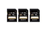 Sony 16GB SDHC Class 10 UHS 1 Memory Card 3 Pack