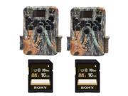 2 Browning STRIKE FORCE ELITE BTC5HDE Trail Game Camera 10MP w Sony 16GB Memory Card