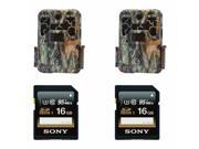 2 Browning RECON FORCE FHD PLATINUM BTC7FHDP Trail Game Camera 10MP w Sony 16GB Memory Cards