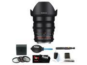 Rokinon DS 24mm T1.5 Cine Lens for Nikon Accessory and Filter Bundle