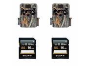 Browning DARK OPS ELITE BTC6HDE Trail Game Camera Set of 2 w Two Sony 16GB Memory Cards