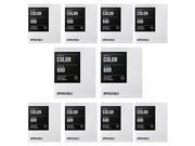 The Impossible Project Color Film for Polaroid 600 Type Camera with Silver Frame 10 Pack
